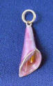 pink enamel calla lily charm