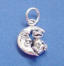 sterling silver frog in the moon baby shower cake charm