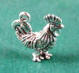 sterling silver rooster charms
