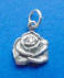 sterling silver rose wedding cake charms for your bridesmaid charm cake also called a ribbon pull