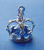 sterling silver crown charm