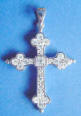 sterling silver byzantine cubic zirconia cross necklace