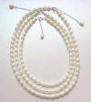 3 flowergirl pearl necklaces - each one is a different size according to the girl's necklines