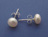 Sterling silver freshwater pearl flower girl stud earrings