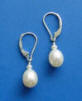optional sterling silver freshwater pearl leverback earrings