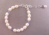 flower girl pearl and crystal bracelet sterling silver