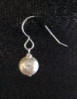 8mm swarovski cream crystal pearl frenchwire earrings