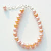 flowergirl pink pearl bracelet