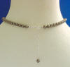 sterling silver clasp and 2" extender on the back of the bridesmaid brown crystal pearl necklace