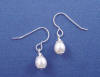 bridesmaid single pearl drop earrings