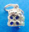 sterling silver multi-color enamel prayer box charm