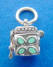 sterling silver multi-color enamel prayer box charm