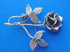 sterling silver rose pin