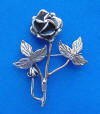 sterling silver rose pin