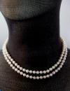 double-strand akoya 14k gold necklace