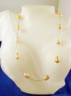 peach pearl necklace