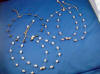 5 wire pearl necklaces - black, white, peach pearls