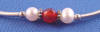 faceted red onyx and pearl necklace