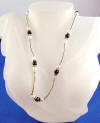 sterling silver faceted onyx and freshwater pearl necklace