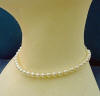 8mm Swarovski(TM) creme rose light crystal pearl necklace