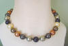 14mm south sea shell pearl necklace with multi-color shell pearls.