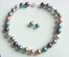 multi-color shell pearl necklace