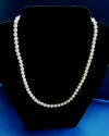 handcrafted 18" sterling silver 6mm Swarovski(TM) light creme rose crystal pearl necklace