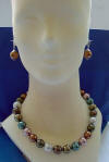 special request 20" 16mm mulit-color south sea shell pearl necklace with matching leverback earrings
