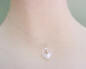 white mother of pearl calla lily necklace