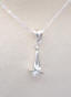 gorgeous sterling silver freshwater pearl calla lily single dangle necklace