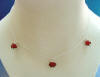 3 red roses necklace