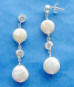 coin pearls and cubic zirconias earrings