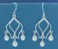 sterling silver rosebud with pearls earrings