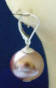 sterling silver leverback 16mm rose shell pearl earring