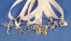 Things with Wings sterling silver 6-pack of cake charms for your bridesmaid charm cake, cake pull.