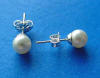 sterling silver 6mm crystal pearl earrings