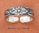 sterling silver flat floral toering