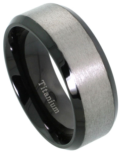 Black Titanium Wedding Rings