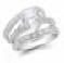 sterling silver wedding band set, yes we can get sterling silver and cubic zirconia bridal sets