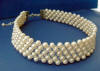 5-strand sterling silver freshwater pearl woven necklace