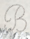 love letters crystal letter b monogram wedding cake topper