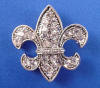 our smallest new orleans fleur de lis wedding cake brooch or hair comb