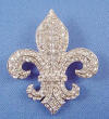 fleur de lis new orleans rhinestone wedding brooch