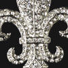 rhinestone fleur de lis wedding brooch