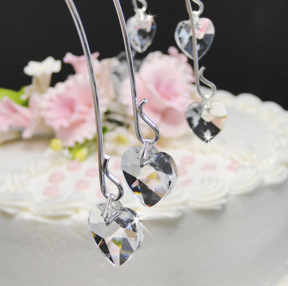 Crystal Butterfly Wedding Cake Top Jewelry 6 Crystal Butterfly Drops 
