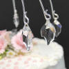 crystal leaf drops wedding cake jewelry