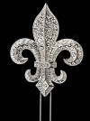 crystal incrusted new orleans wedding fleur de lis wedding cake topper