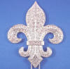 crystal fleur de lis new orleans wedding cake topper