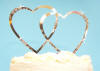 double hearts wedding cake topper