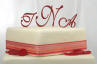 full color metal monogram cake toppers